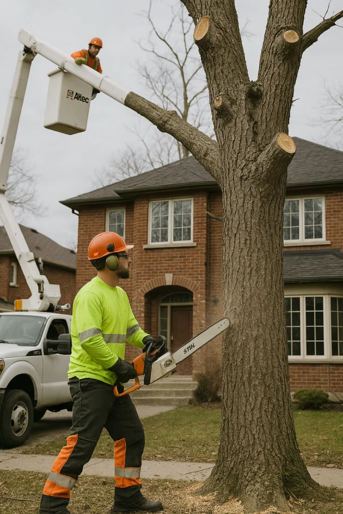 Stump grinding service in The Annex Toronto neighborhood after tree removal
