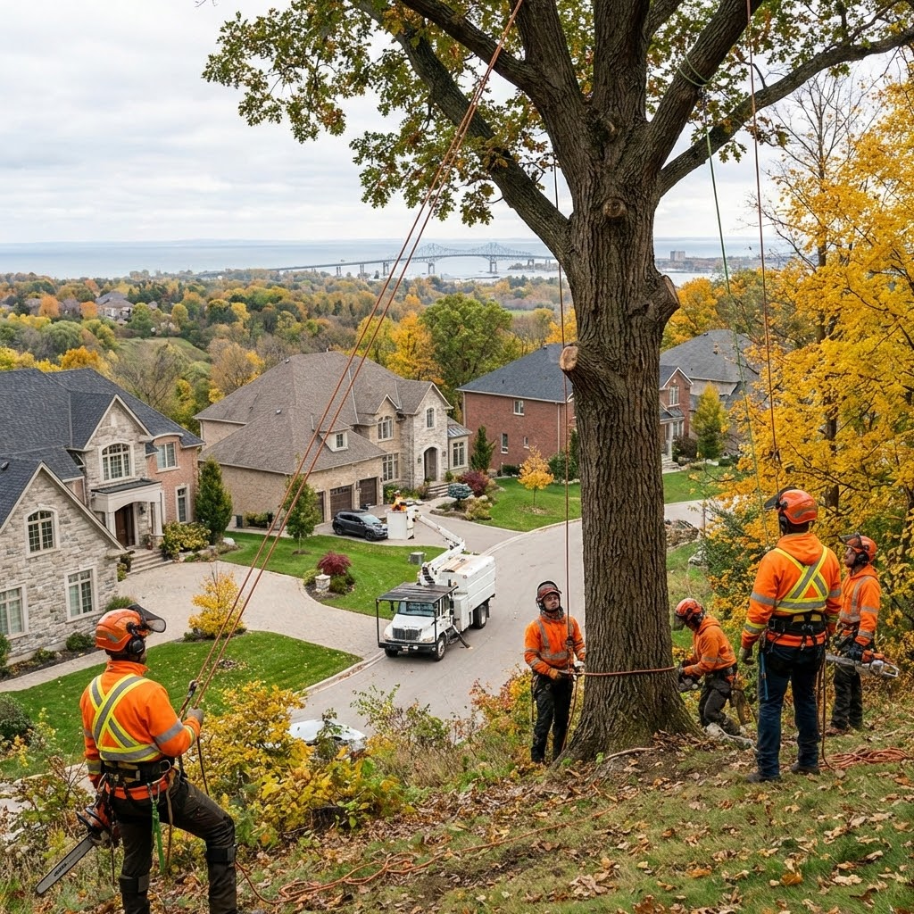 tree removal burlington halton region escarpment property professional arborist crew