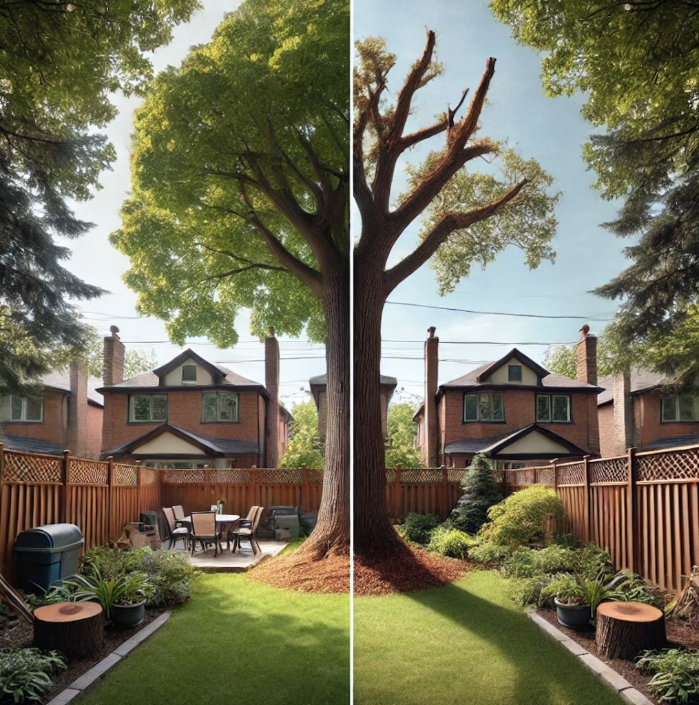 Tree removal cost chart for 40 ft trees in Toronto