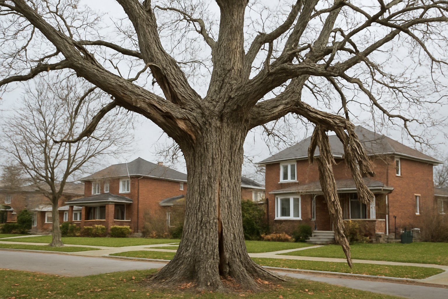 Silver Maple Trees with Weak Wood Structure