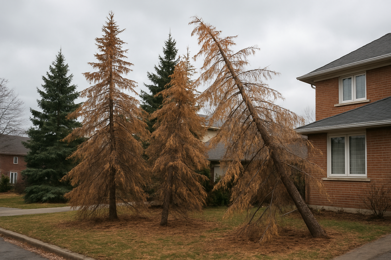 Dead or Dying Evergreen Trees
