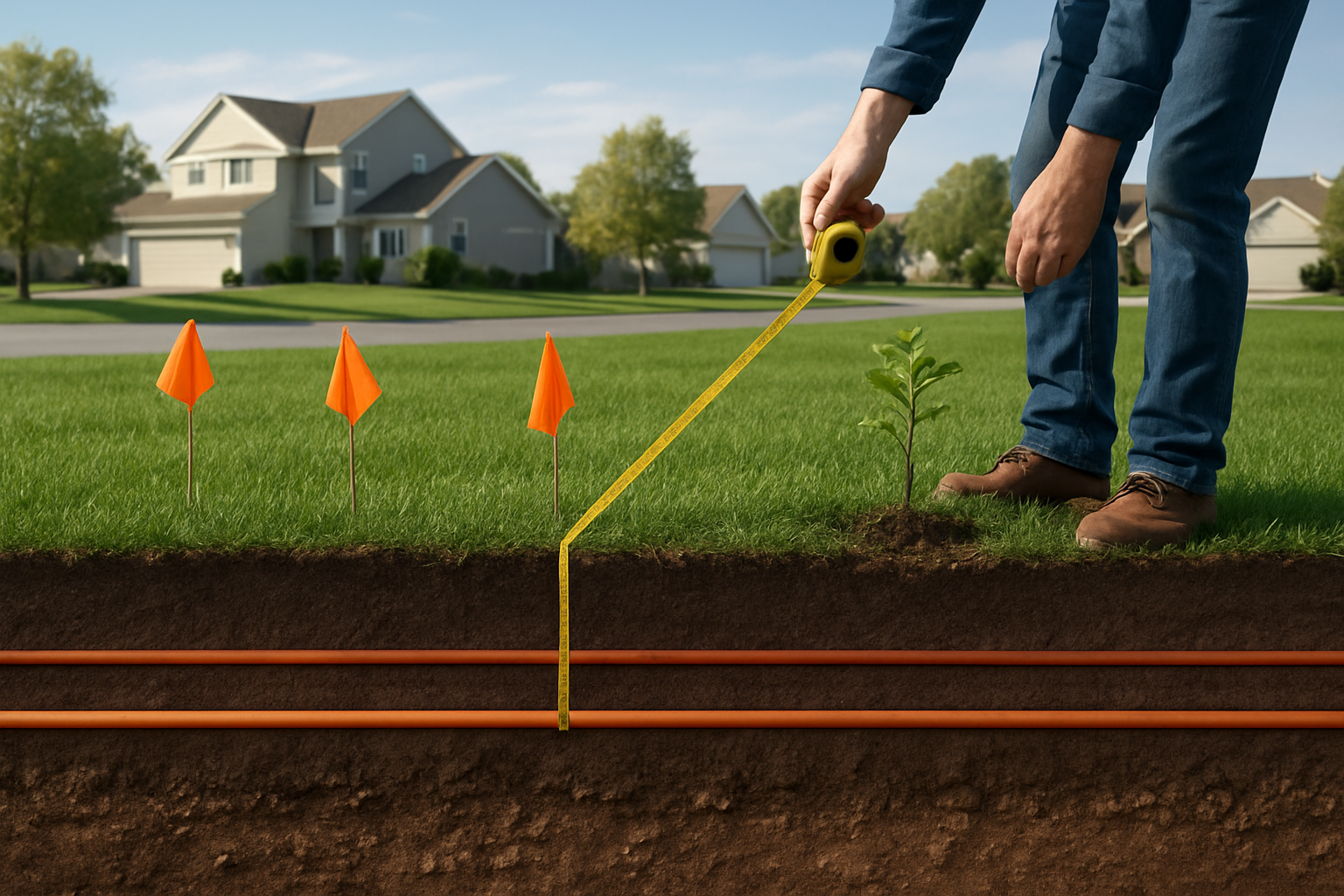 How close to the underground power line can I plant a tree?