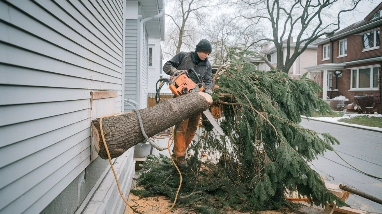How close to a house can you remove a tree?