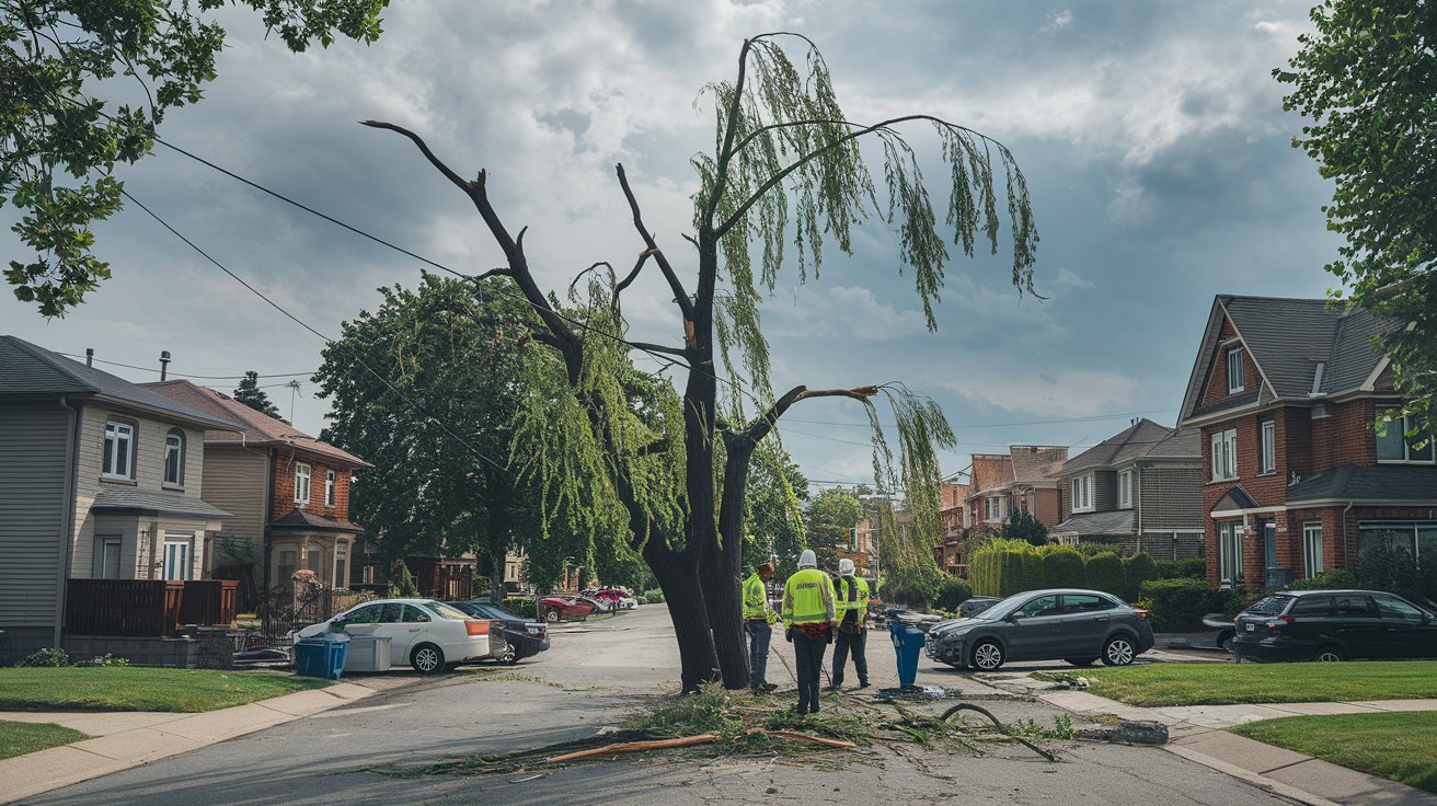 Removing Storm-Damaged Poplar Trees in Toronto